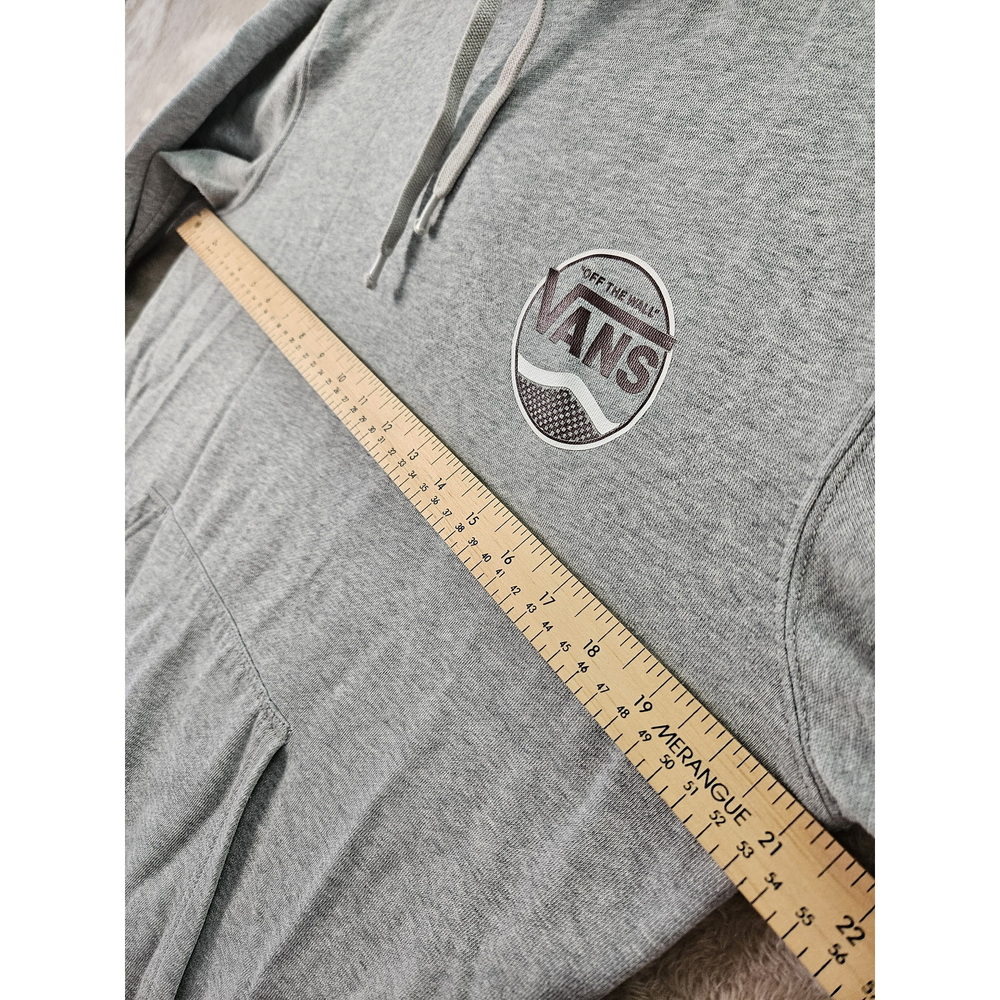 Vans Off The Wall Hoodie Pullover Sweatshirt Mens Sz S Burgundy Grey Skateboard - Picture 6 of 10